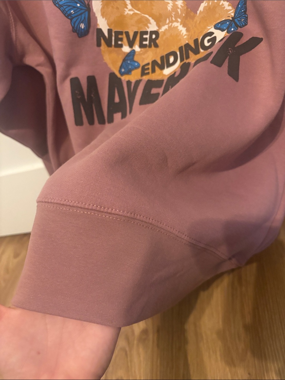 3XL Mauve 'Rebel Maverick' Teddy Graphic Crewneck Sweater - Picture 3 of 4